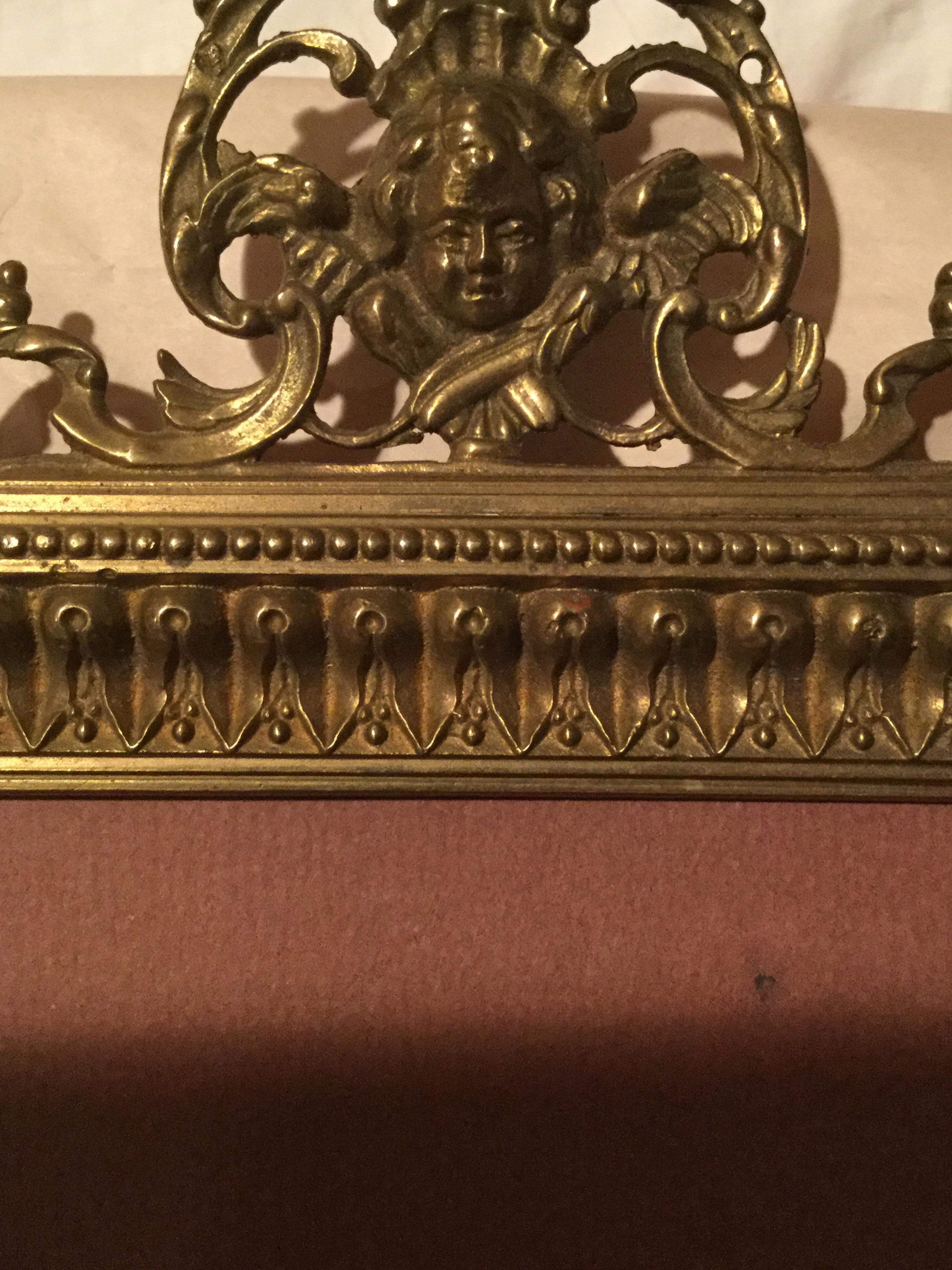 Antique Brass Picture Frame In Good Condition In Houston, TX