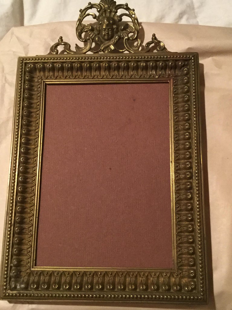 Antique Brass Picture Frame at 1stDibs