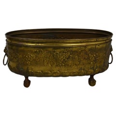 Antique Brass Planter or Log Bin