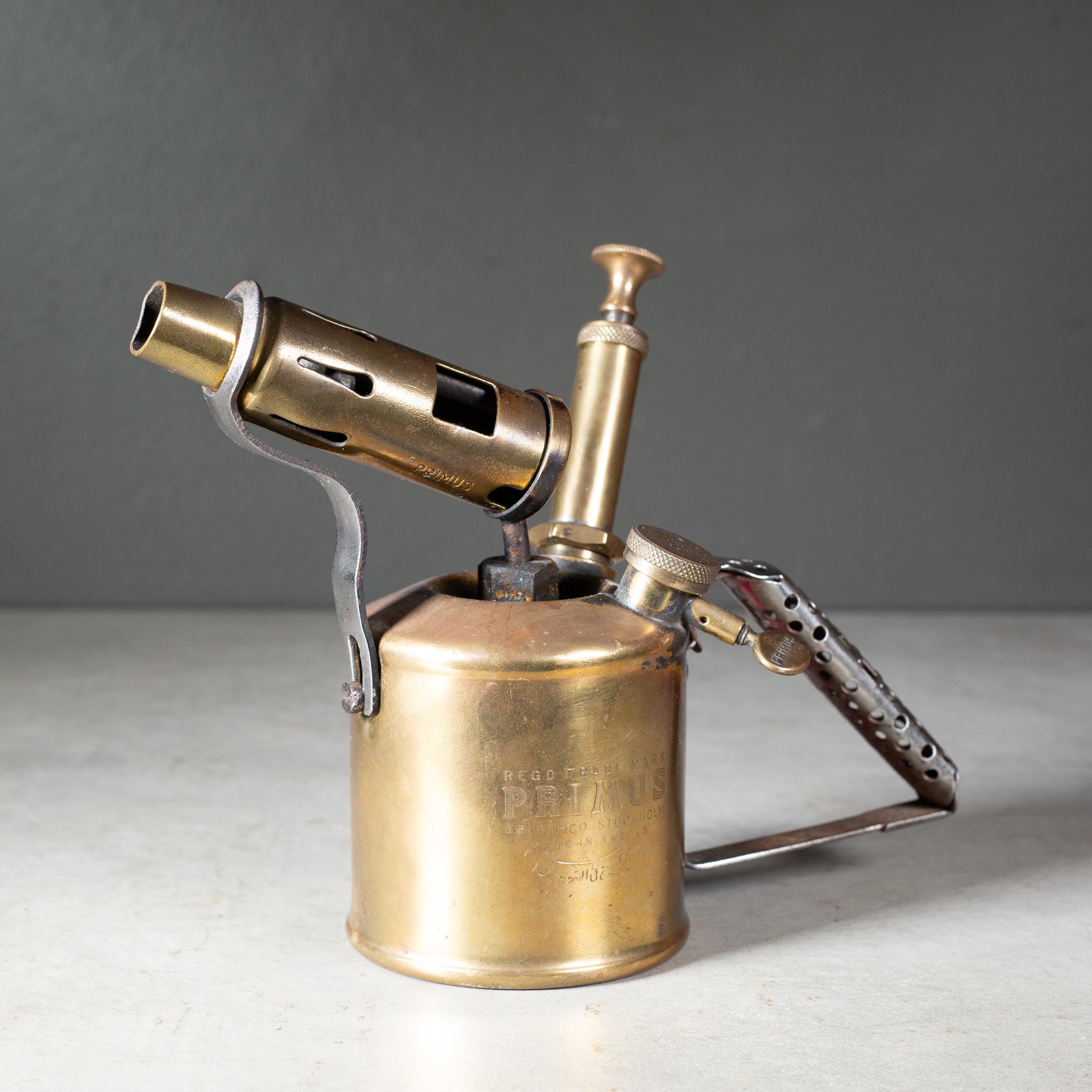 Suédois Chalumeau de plombier en laiton c.1900, fabriqué en Suède en vente
