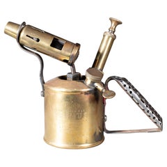 Antique Brass Plumber's Blowtorch c.1900, Made in Sweden