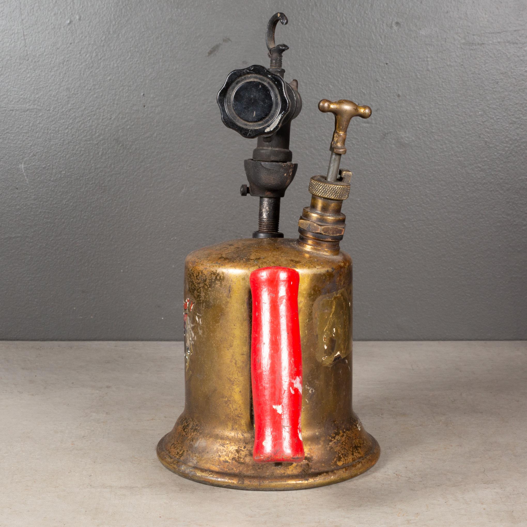Modern Antique Brass Plumber's Blowtorch c.1920