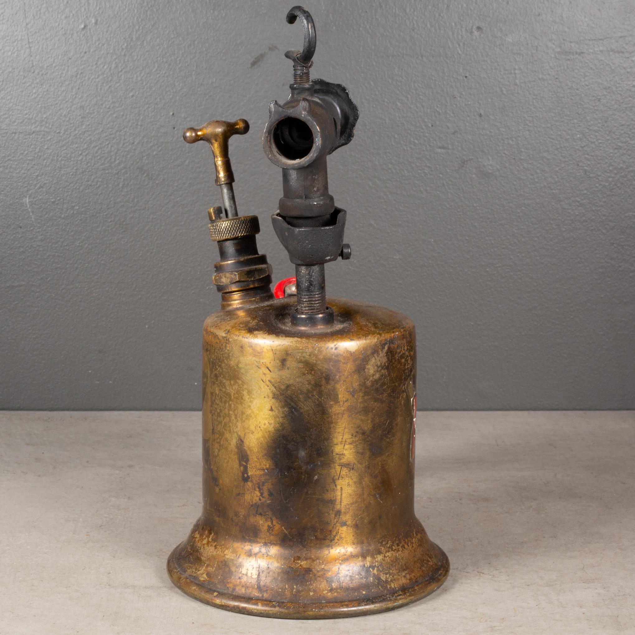 Antique Brass Plumber's Blowtorch c.1920 In Good Condition In San Francisco, CA
