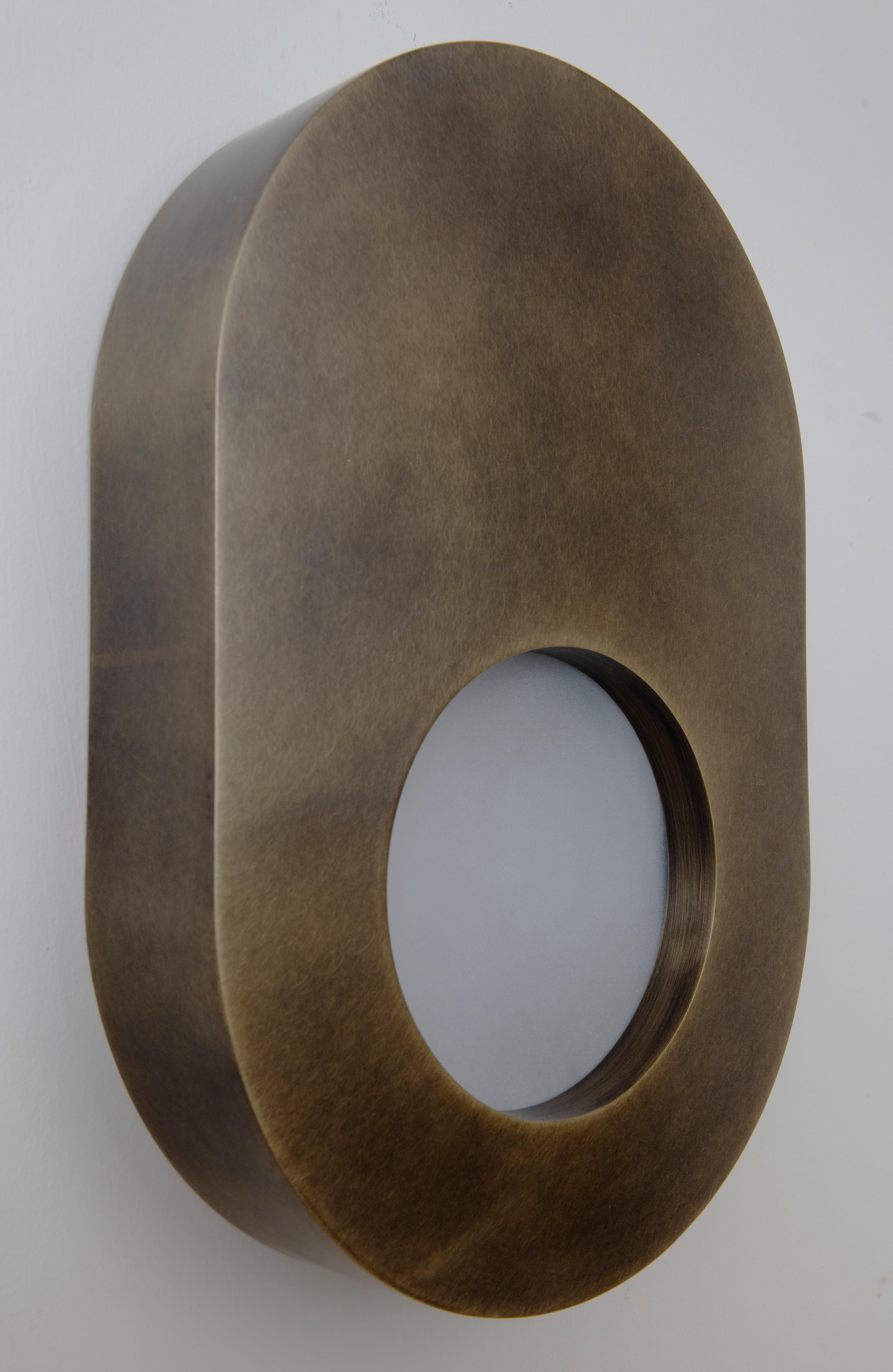 Modern Antique Brass Portal Sconce Oval by Konekt Furniture