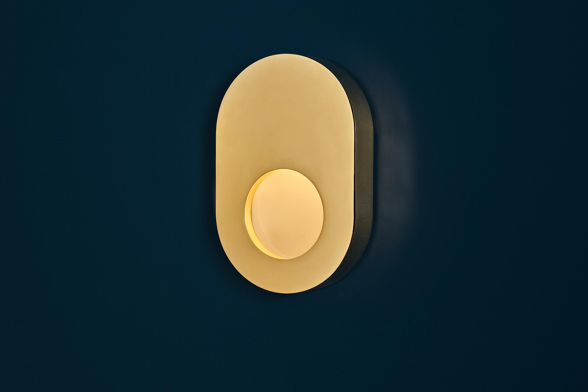Contemporary Antique Brass Portal Sconce Oval by Konekt Furniture