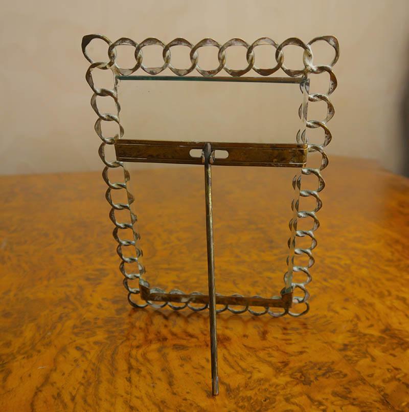 Antique Brass Ring Photograph Frame. English, C.1910 In Good Condition In St Annes, Lancashire