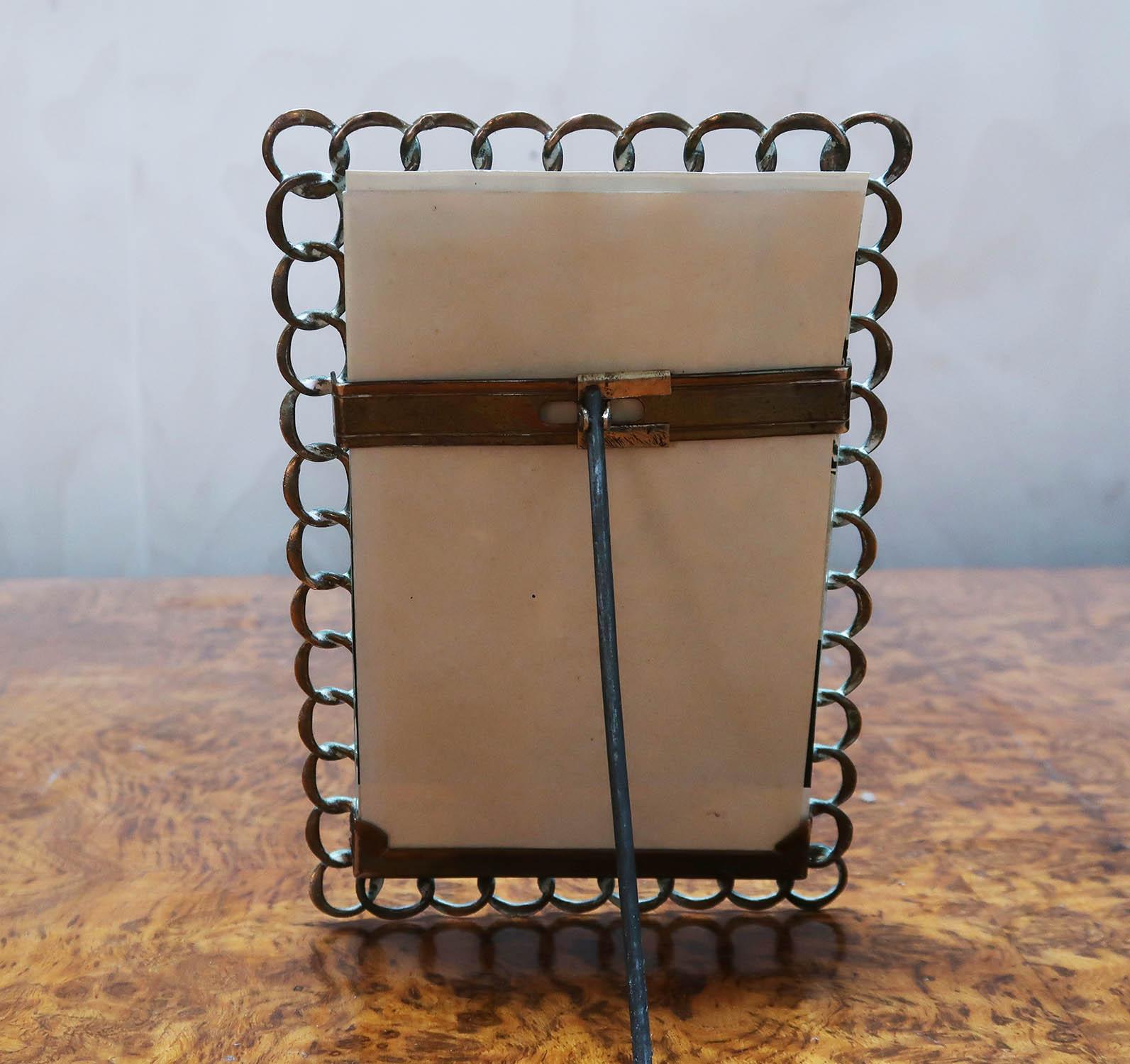 Antique Brass Ring Photograph Frame. English, C.1910 In Good Condition In St Annes, Lancashire