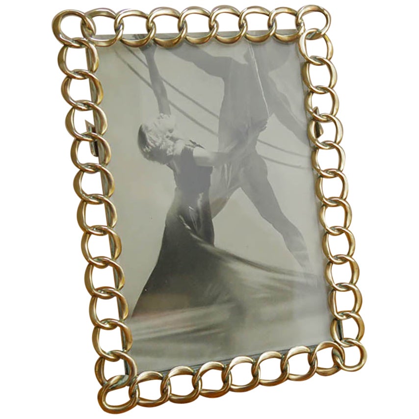 Antique Brass Ring Photograph Frame. English, C.1910