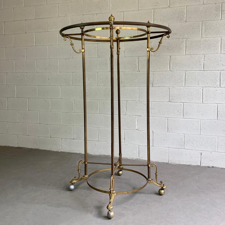Antique Brass Rounder Garment Rack at 1stDibs | antique brass clothing rack