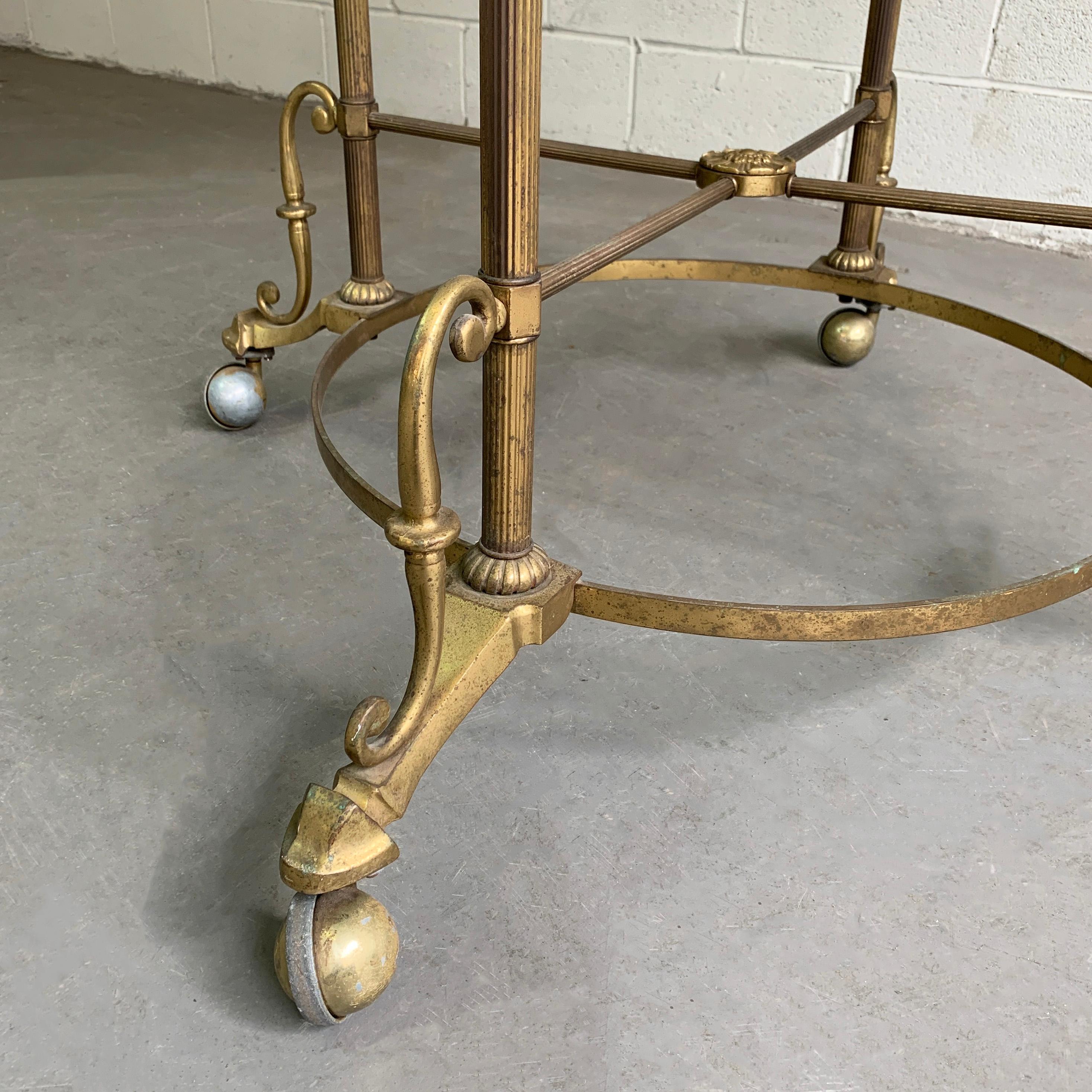 Antique Brass Rounder Garment Rack In Good Condition In Brooklyn, NY