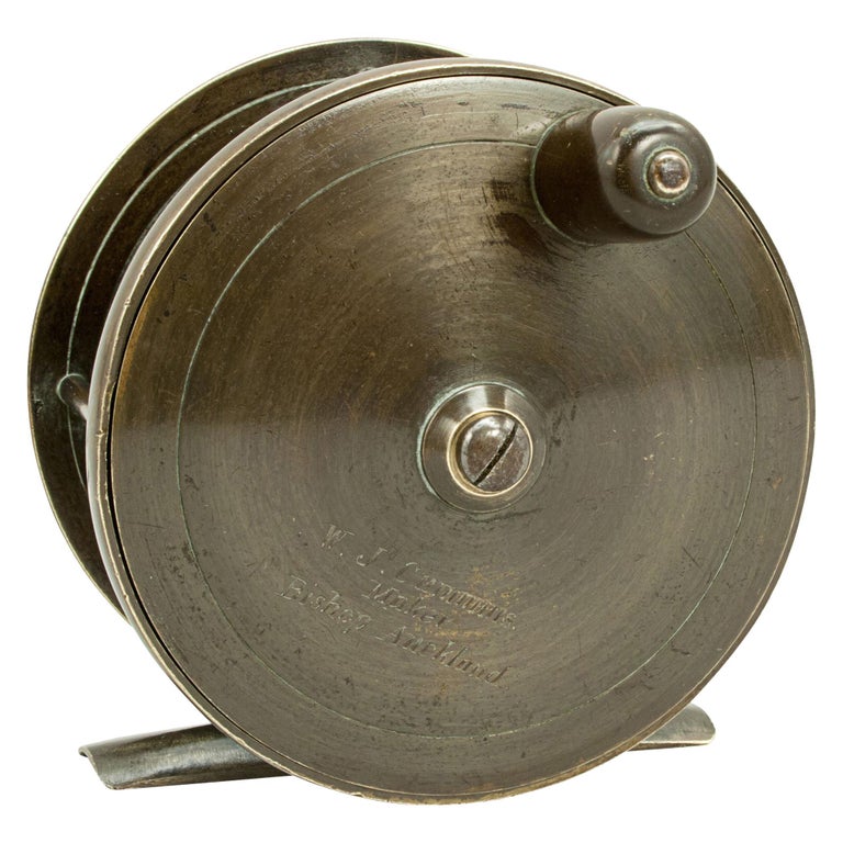 Antique Brass Salmon Fishing Reel For Sale at 1stDibs