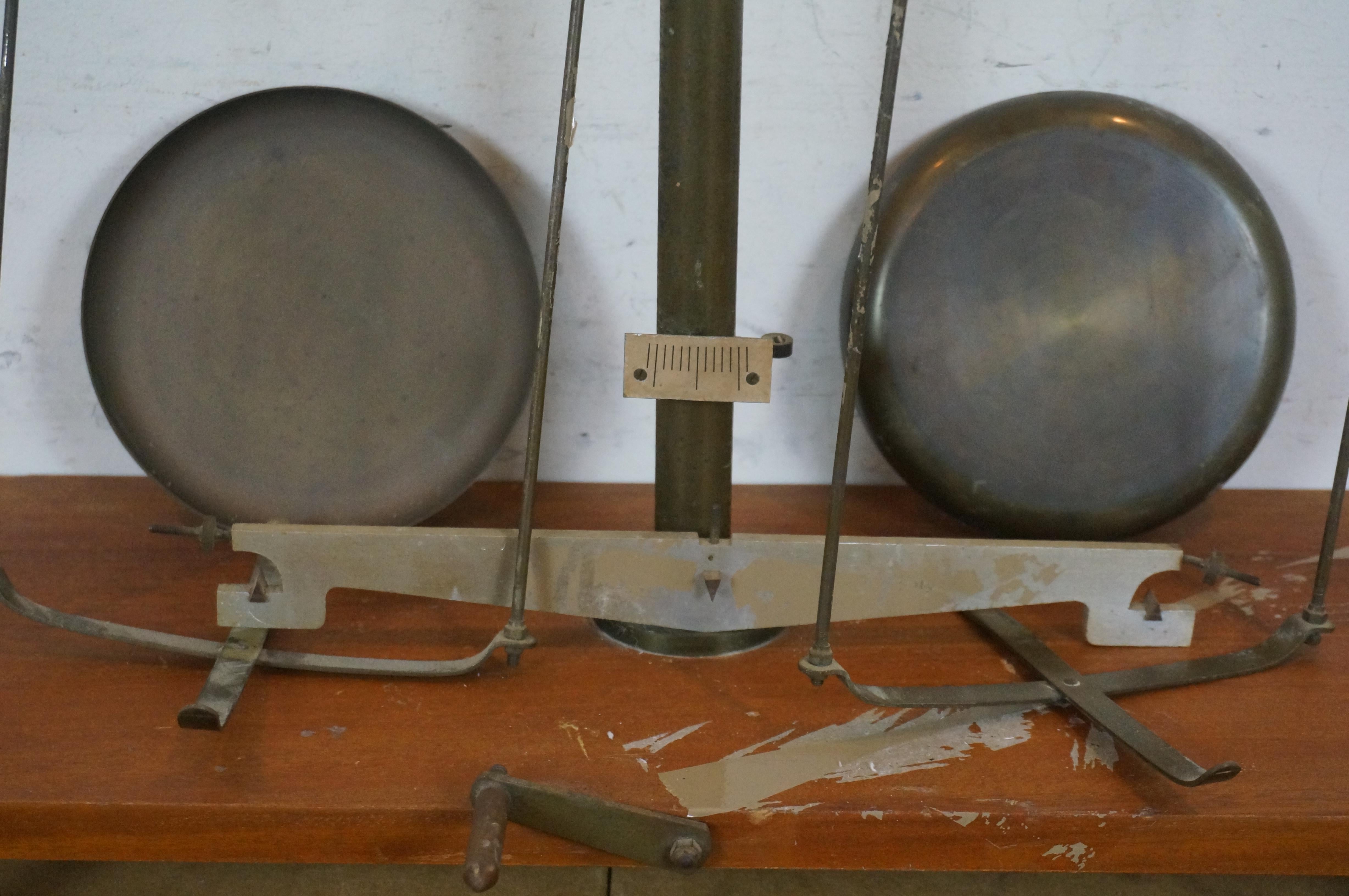 Antique Brass Scientific Pharmacy Apothecary Pan Balance Scale 19