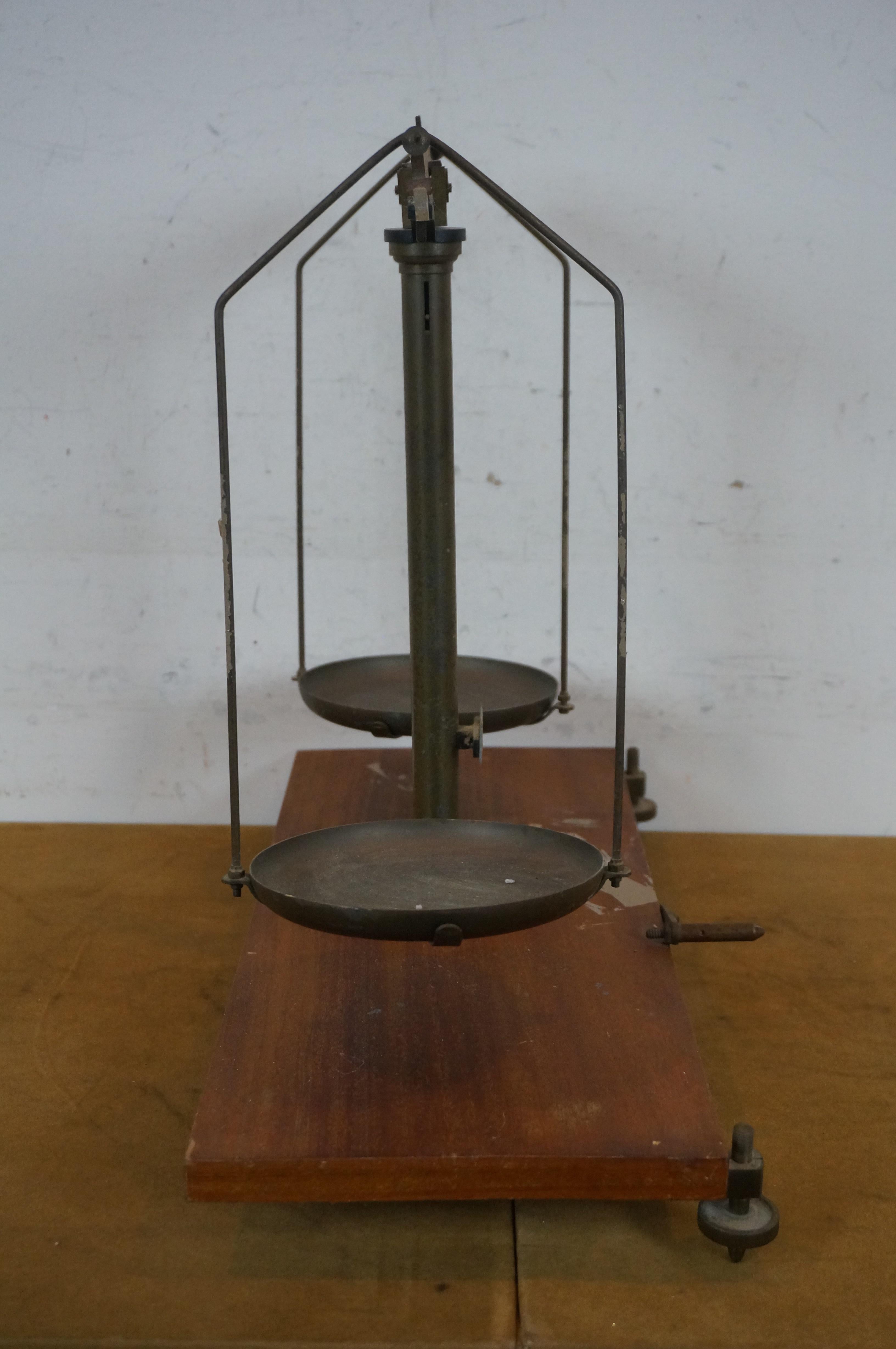 20th Century Antique Brass Scientific Pharmacy Apothecary Pan Balance Scale 19