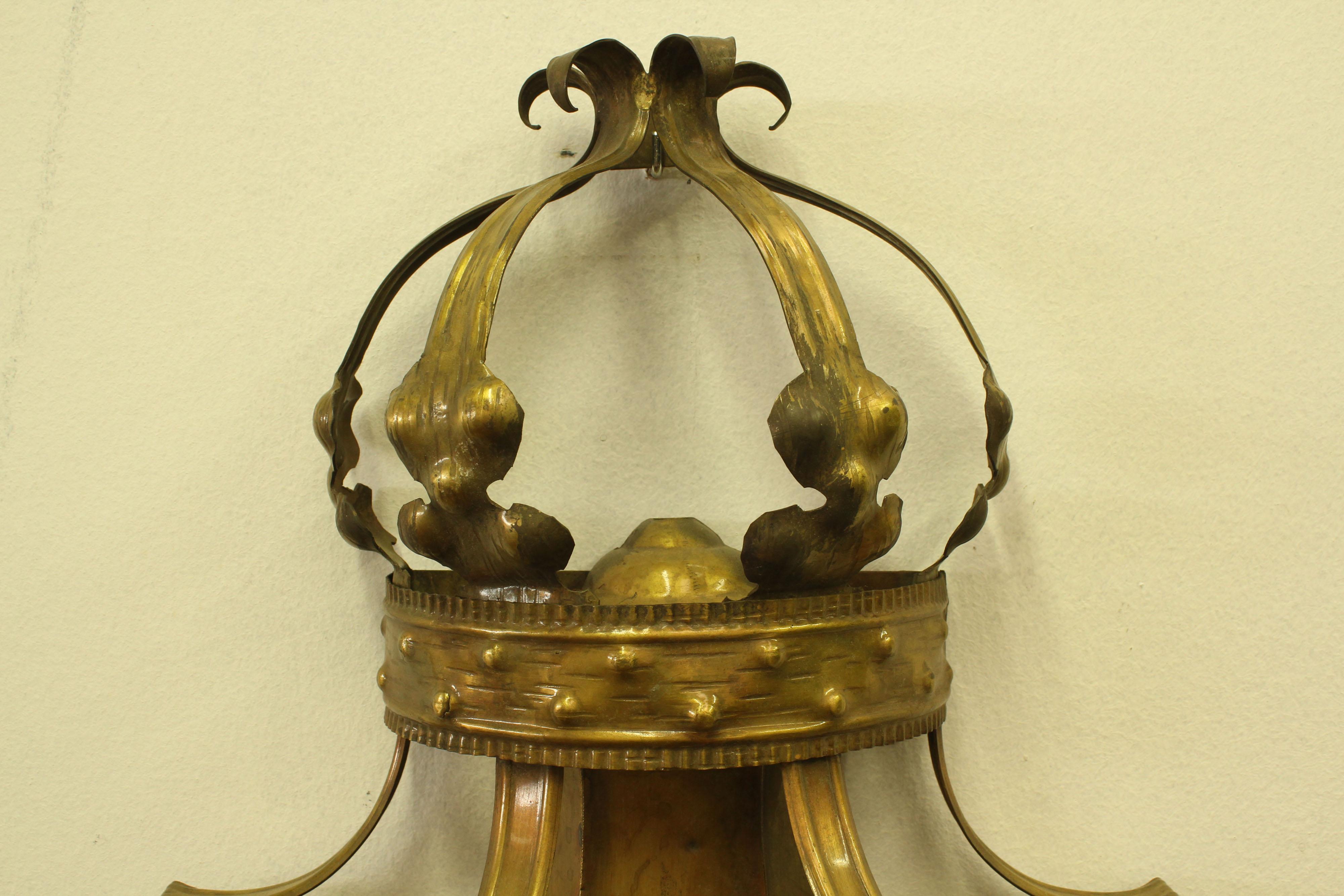 Italian Antique Brass Sconce For Sale