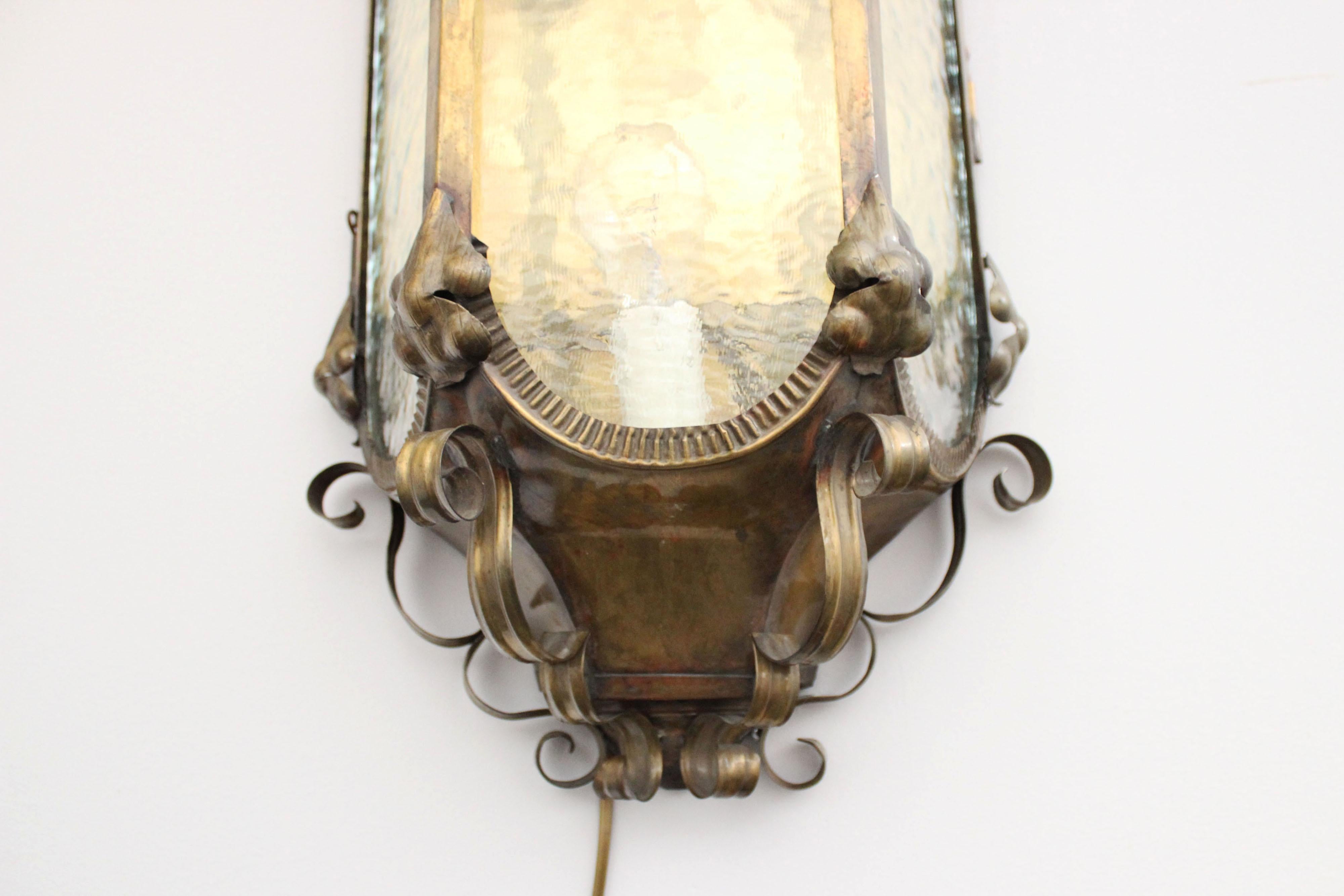 Antique Brass Sconce For Sale 4
