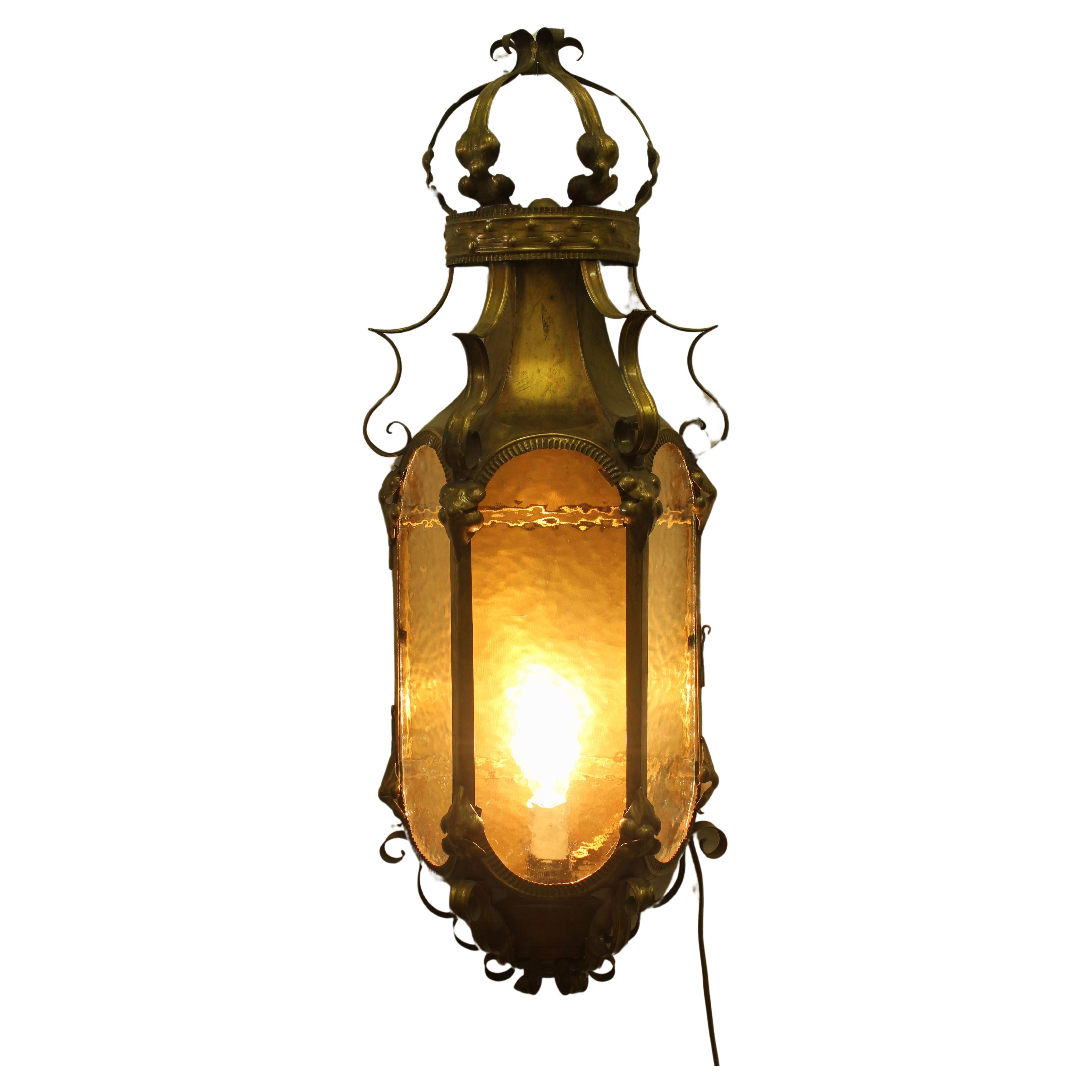Antique Brass Sconce For Sale