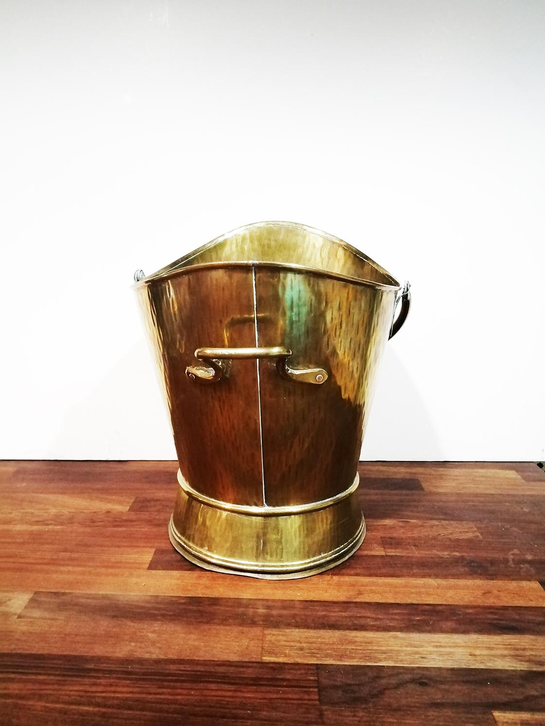 Antique Brass Coal Scuttle for fFireplace 4