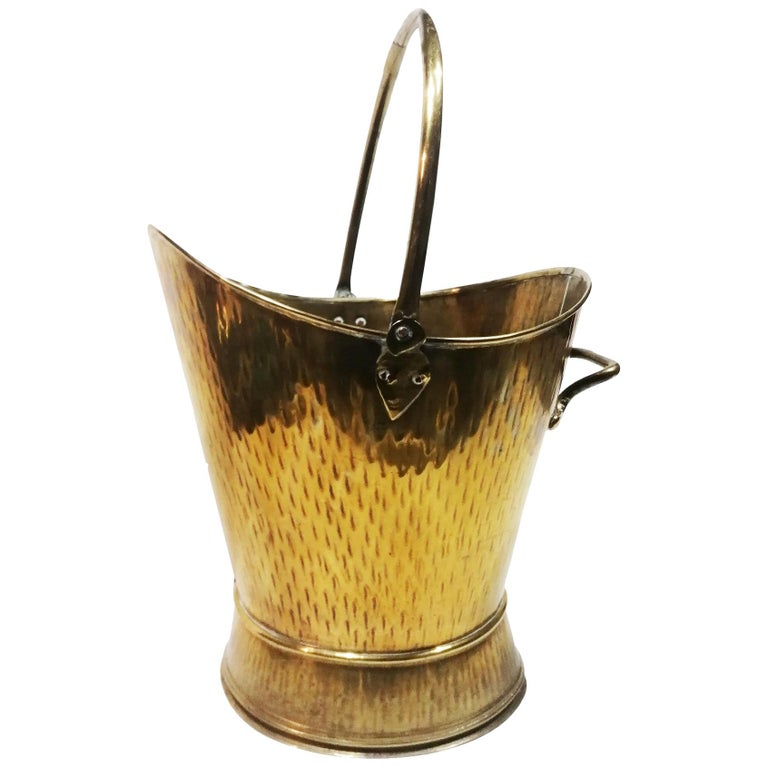Antique Brass Coal Scuttle for fFireplace at 1stDibs