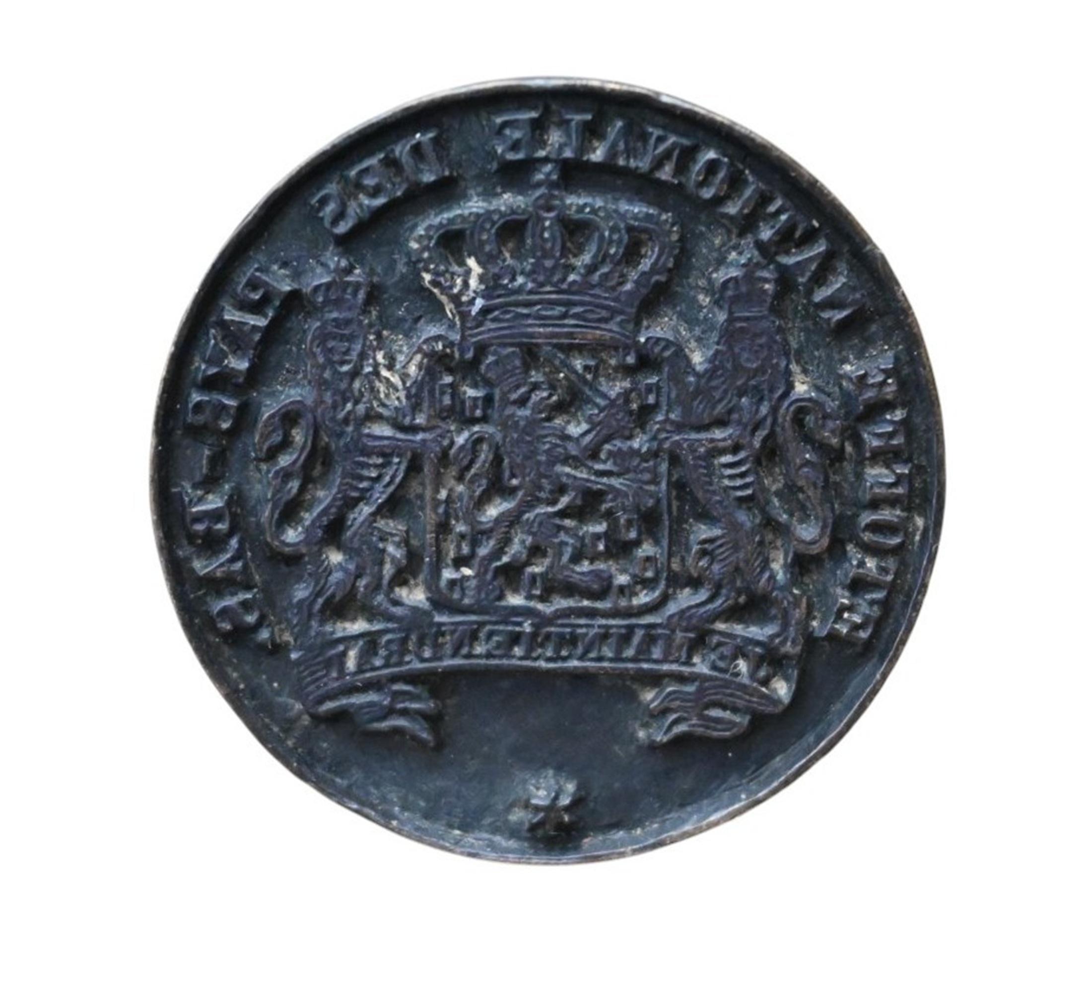 Antique Brass Seal – National Mint Of The Netherlands (circa 1815–1830) en vente 1