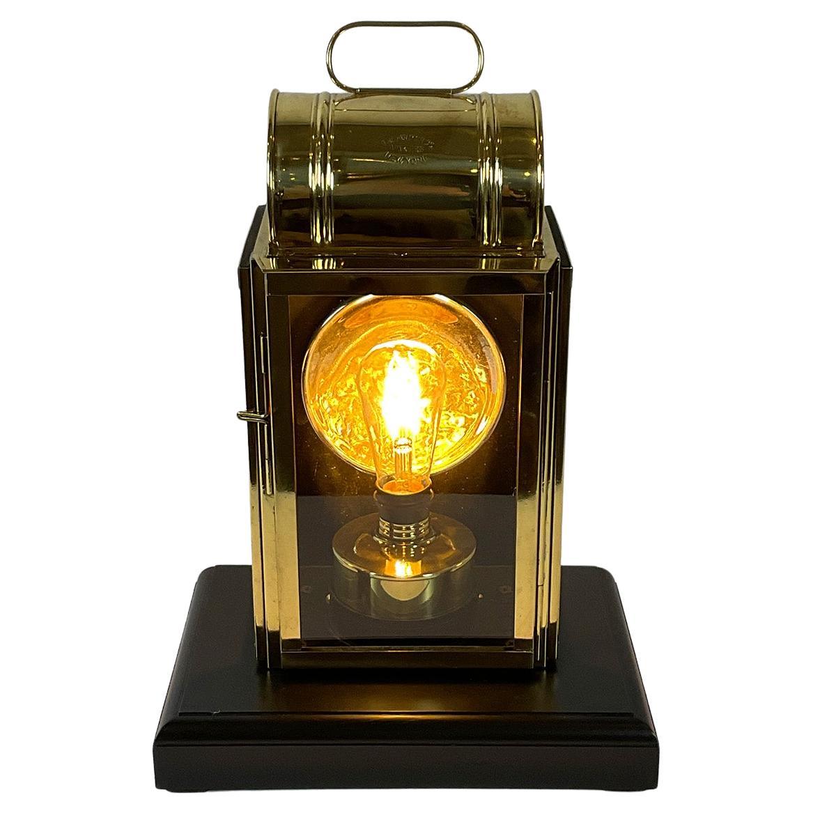 Antique Brass Ship’s Cabin Lantern by Porter