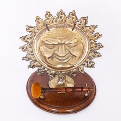 Antique Brass Sun Form Gong