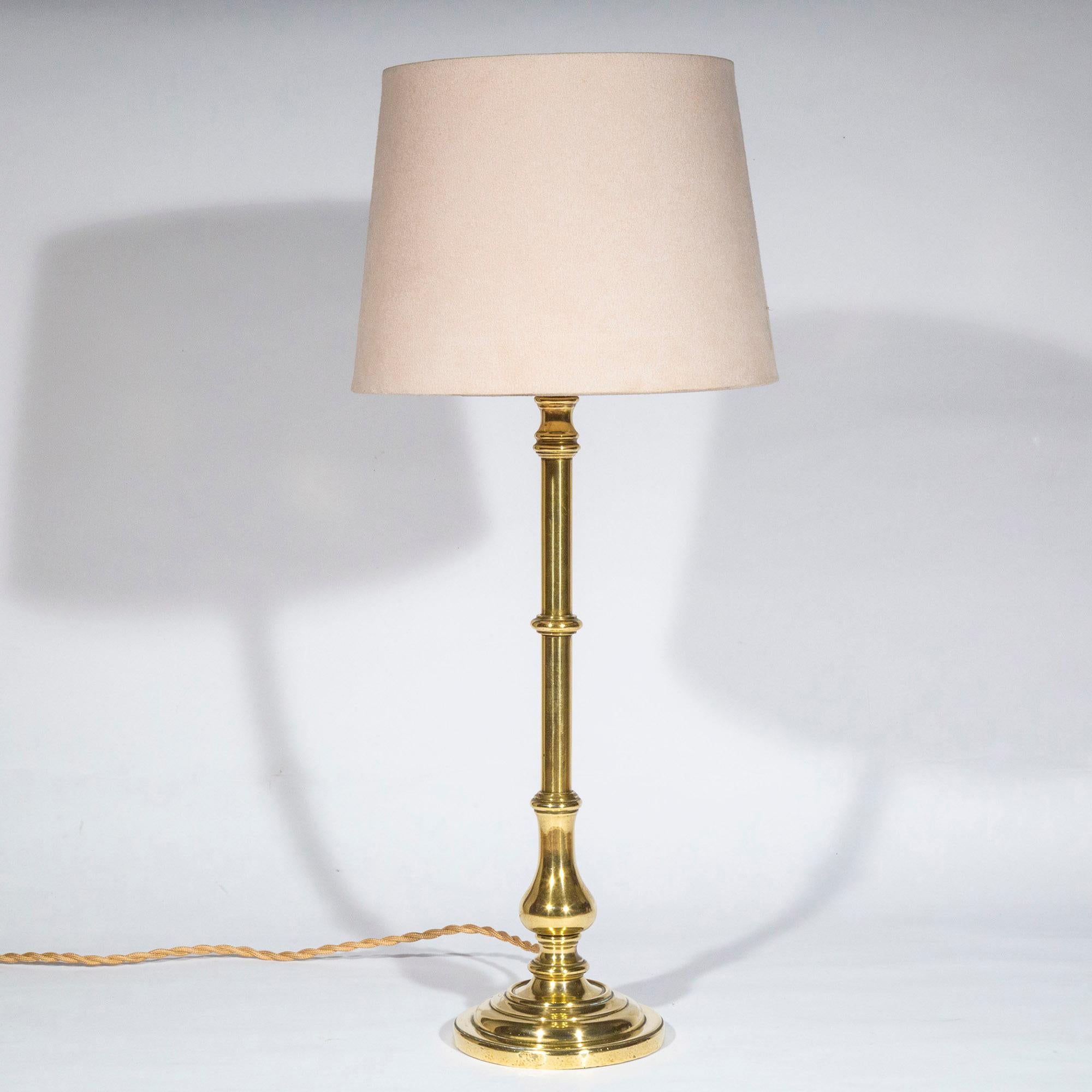 Antique Brass Table Lamp In Good Condition In London, GB