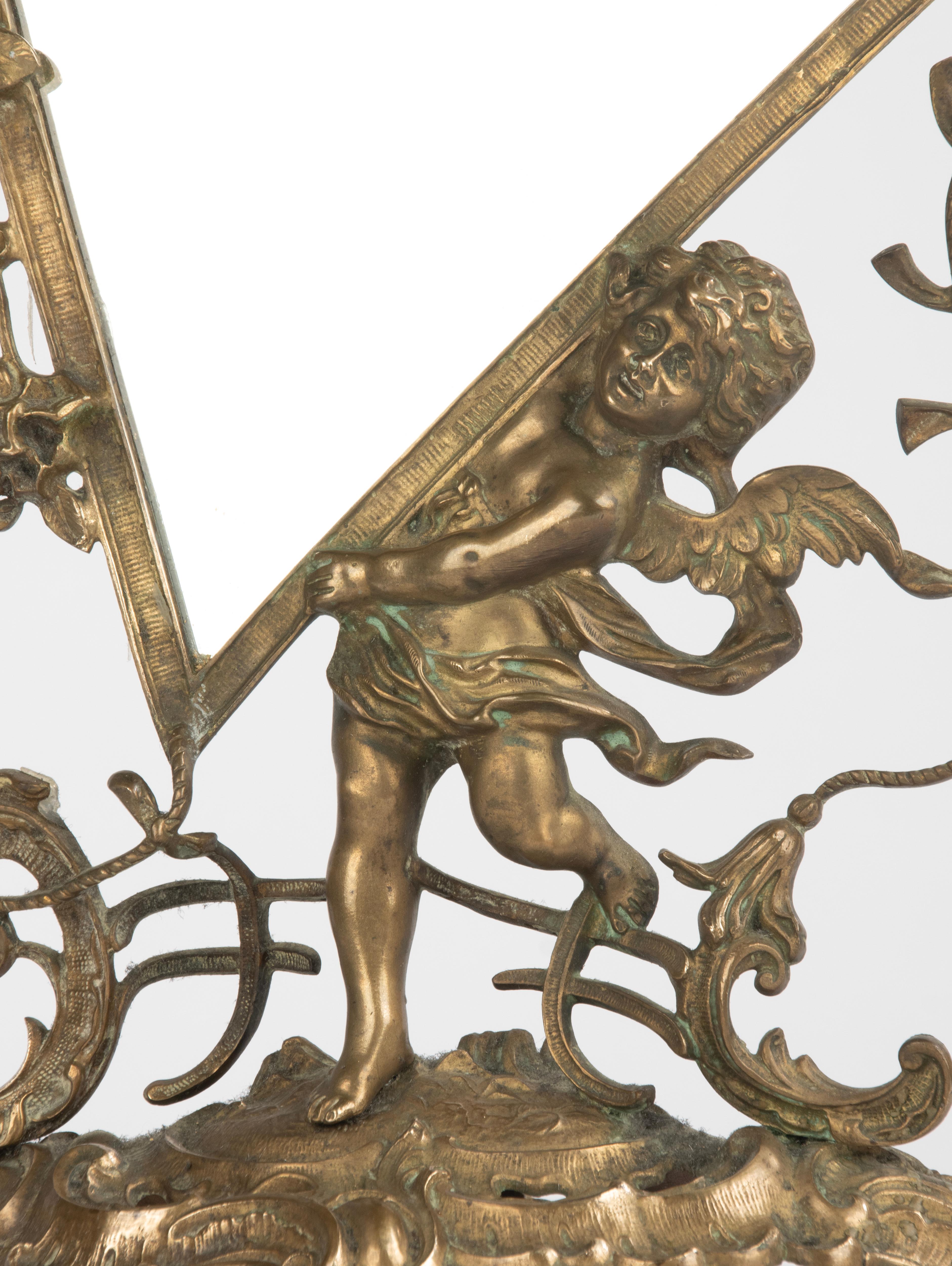 Antique Mirror de table en laiton en vente 9