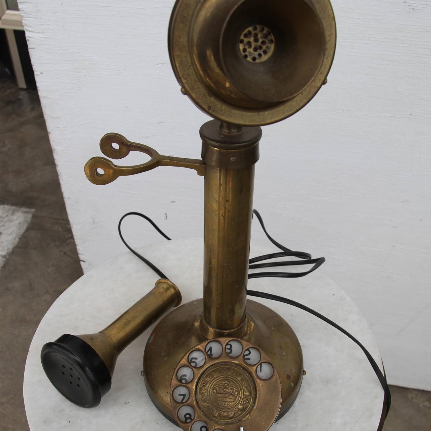 vintage brass telephone