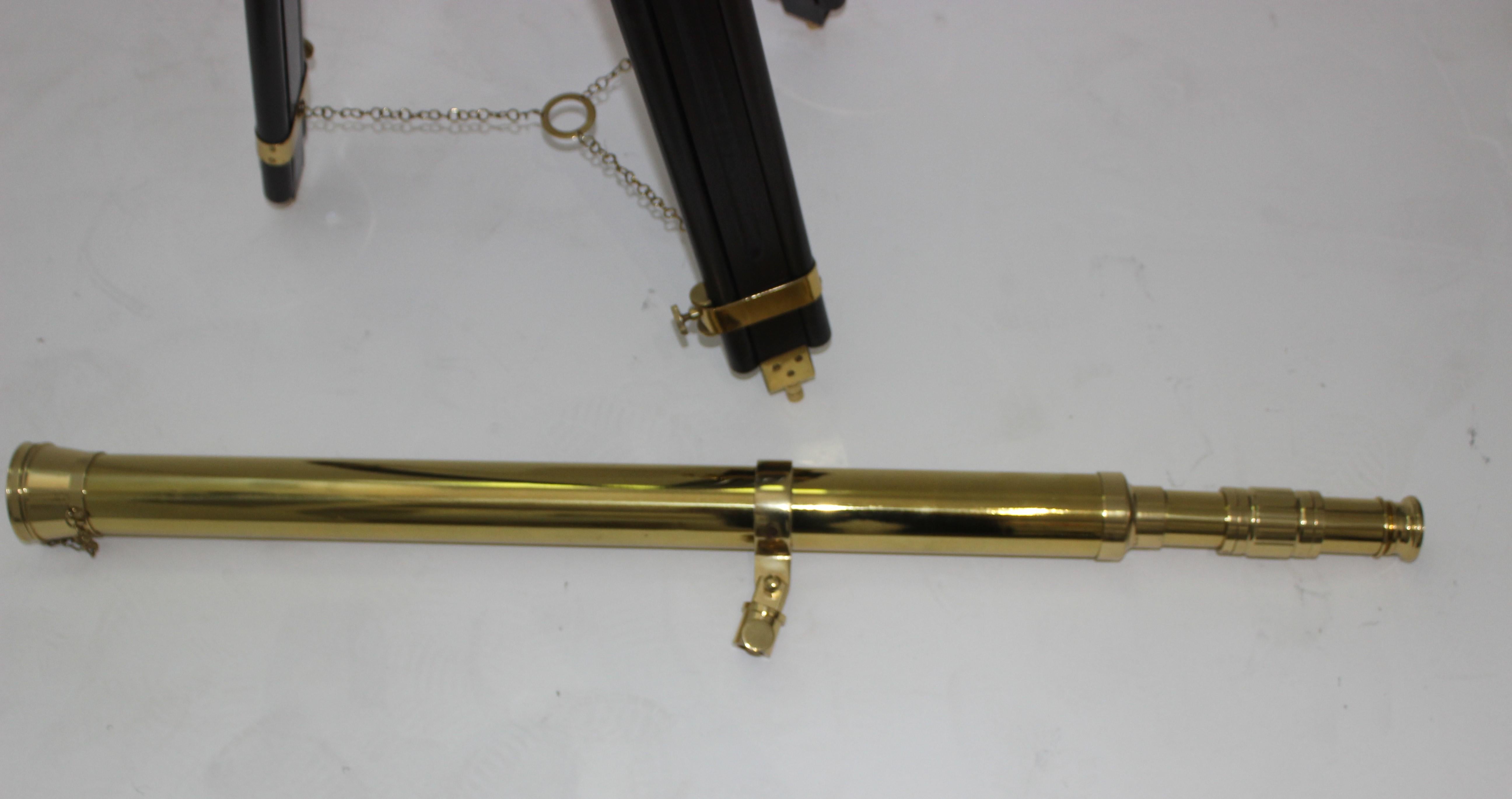 Antique Brass Telescope 7