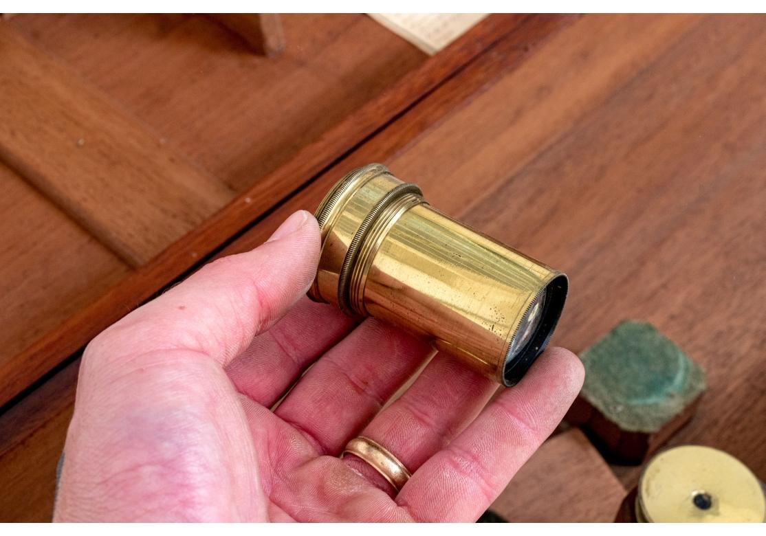 Antique Brass Telescope On Tripod Stand For Sale 5