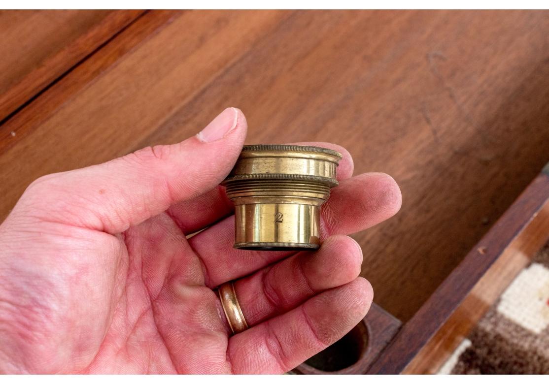 Antique Brass Telescope On Tripod Stand For Sale 7