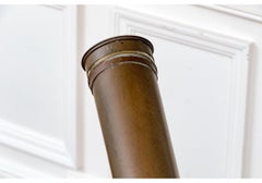 Antique Brass Telescope On Tripod Stand