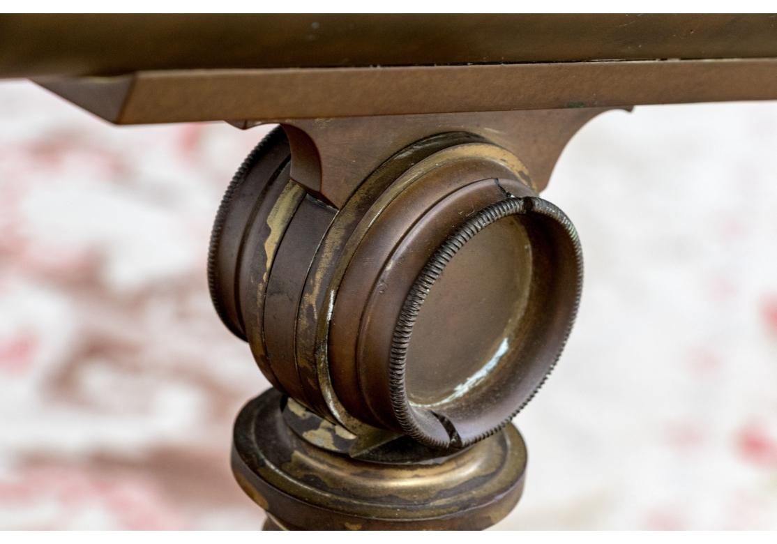 19th Century Antique Brass Telescope On Tripod Stand For Sale