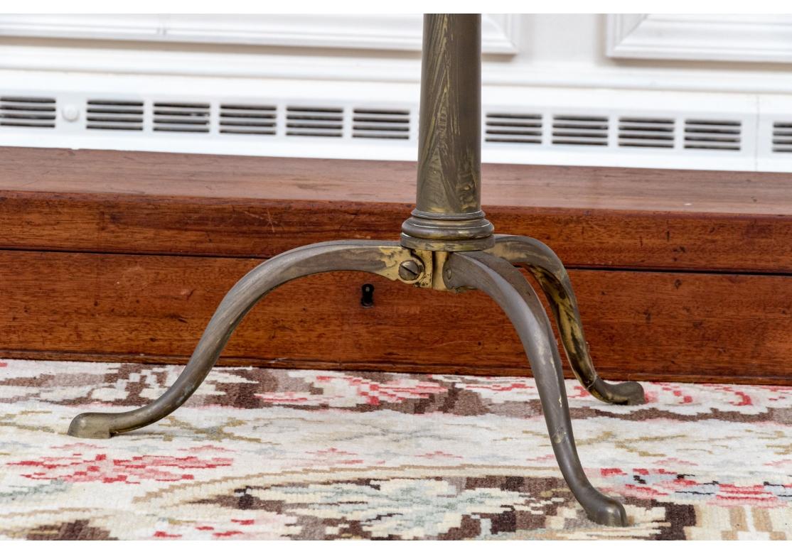 Antique Brass Telescope On Tripod Stand For Sale 2