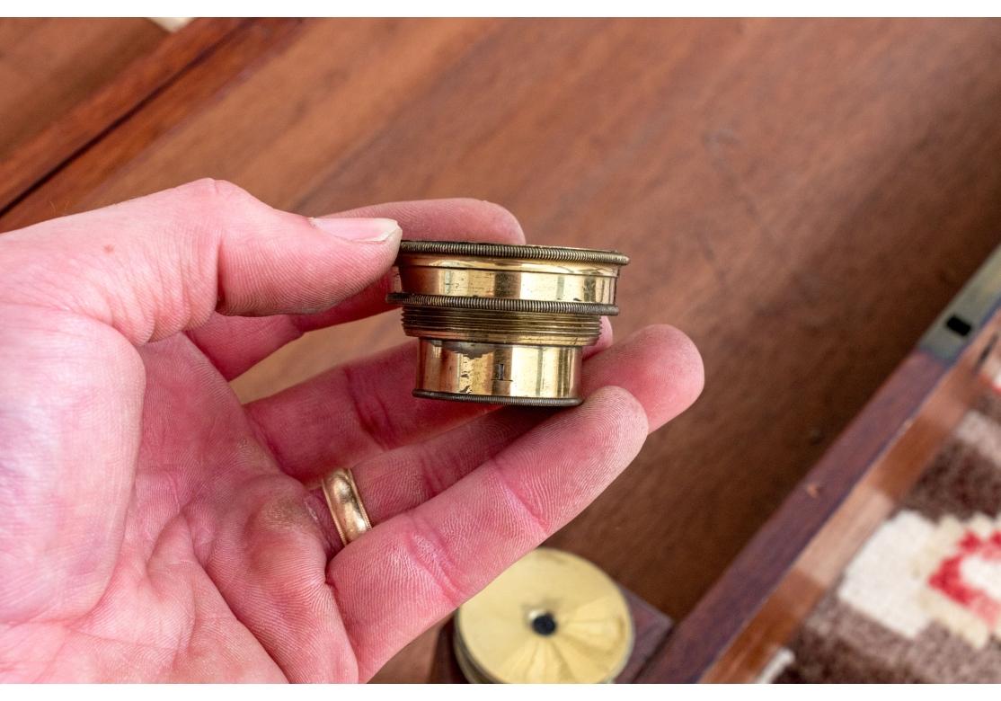 Antique Brass Telescope On Tripod Stand For Sale 4