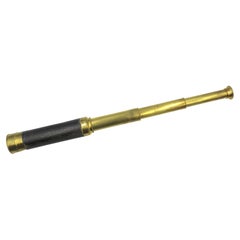 Vintage Brass Three-Draw Telescope, 19th Century