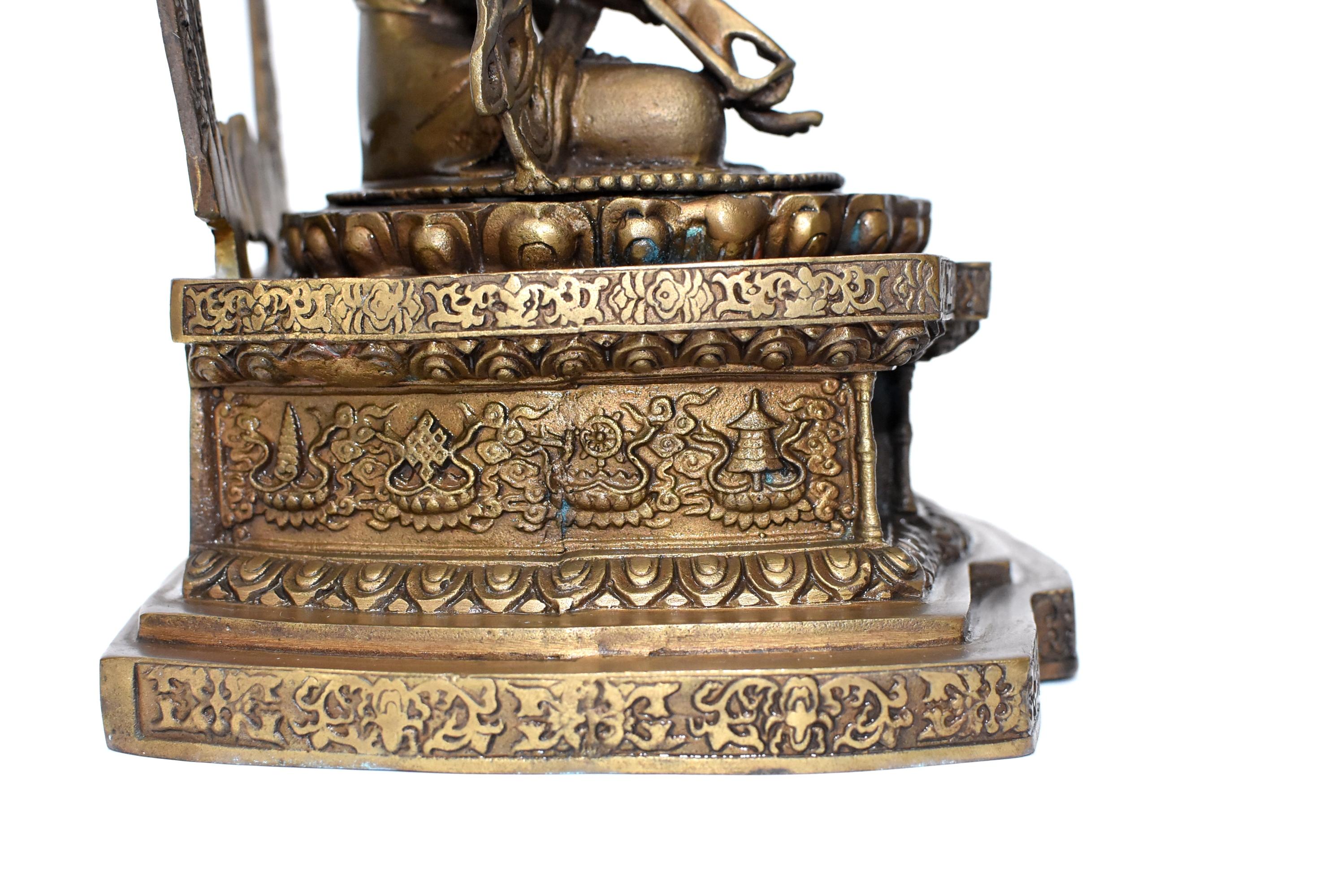 Antique Brass Tibetan White Tara 12