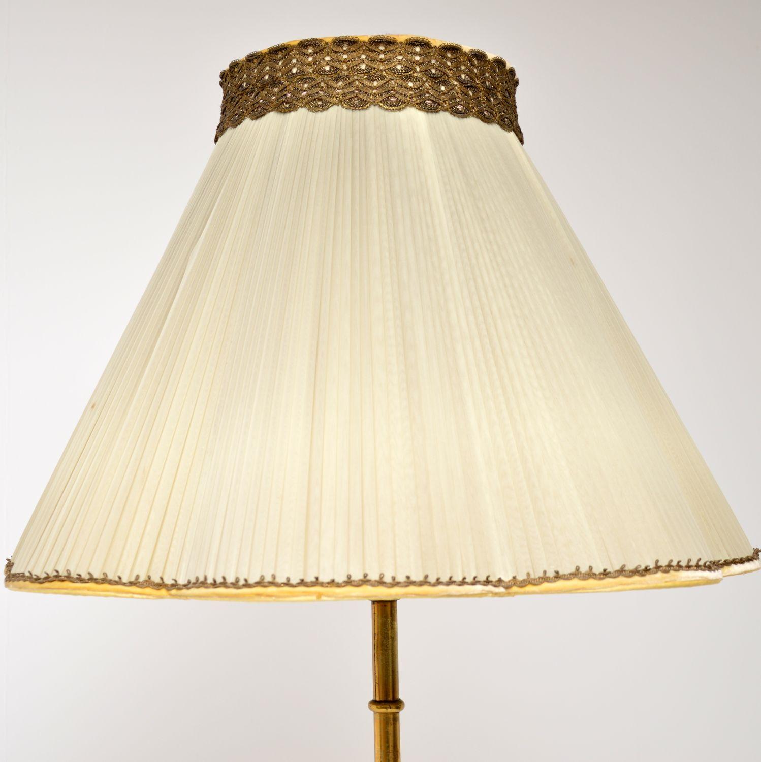 Antique Brass & Tole Floor Lamp 4