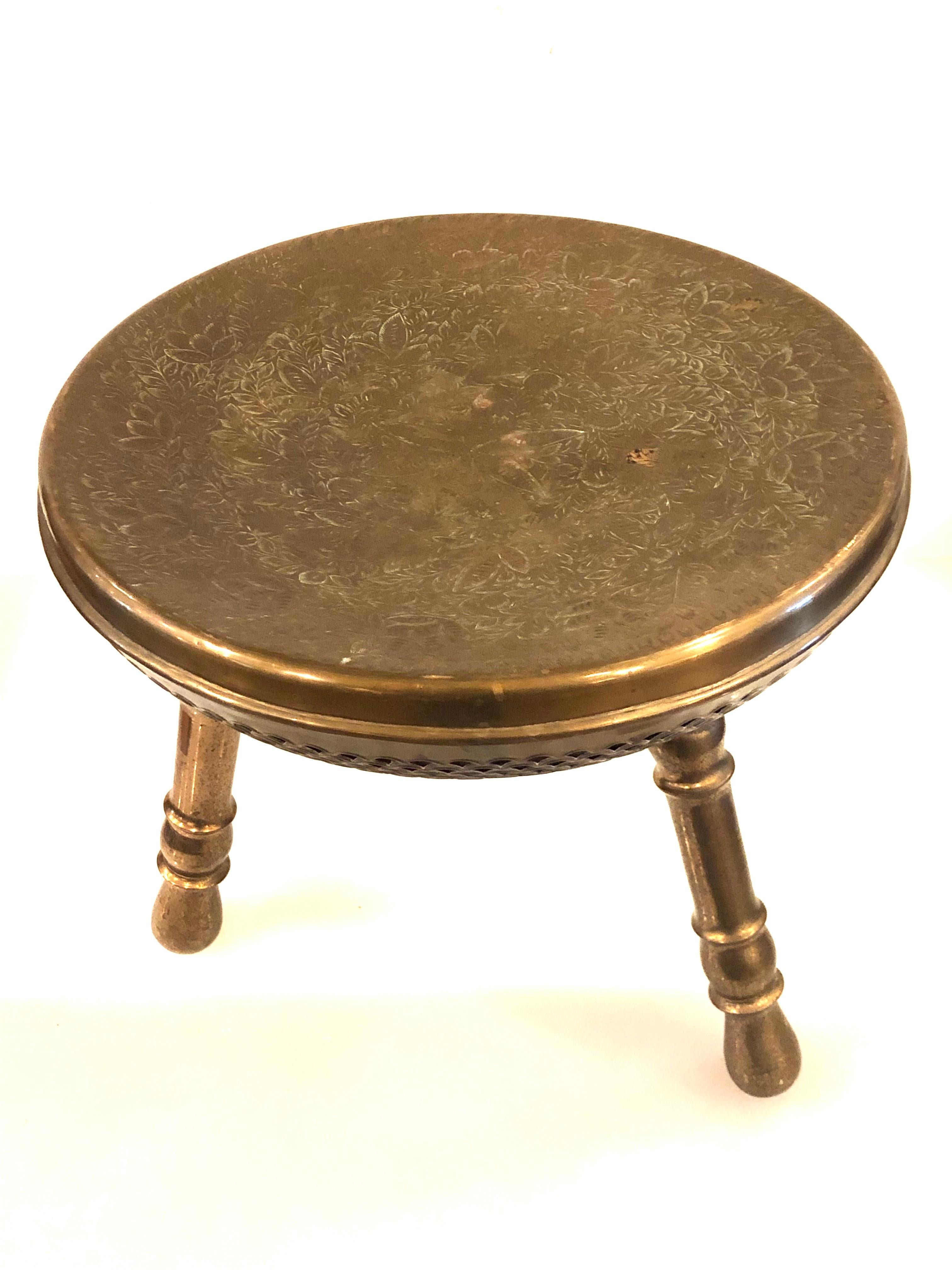 brass foot stool