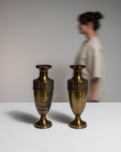 Antique Brass Vases from France, Early 20th Century, Classic Design