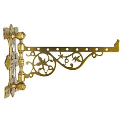 Antique Brass Wall Lamp or Plant Brackets 19th Century