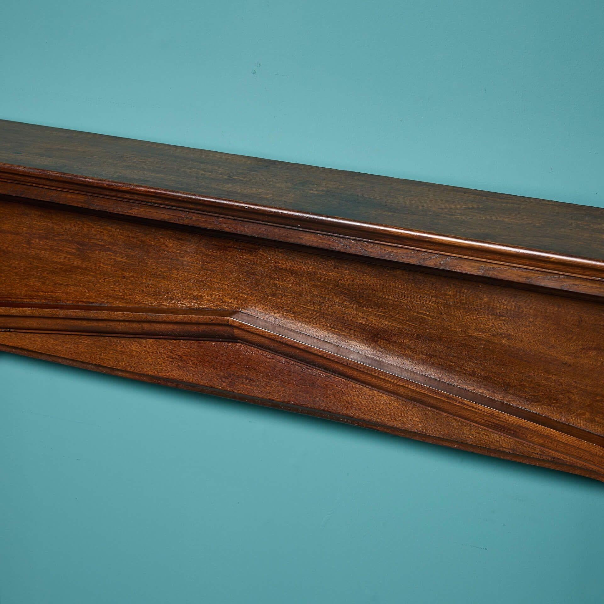 Wood Antique Bratt Colbran Edwardian Style Oak Fireplace For Sale