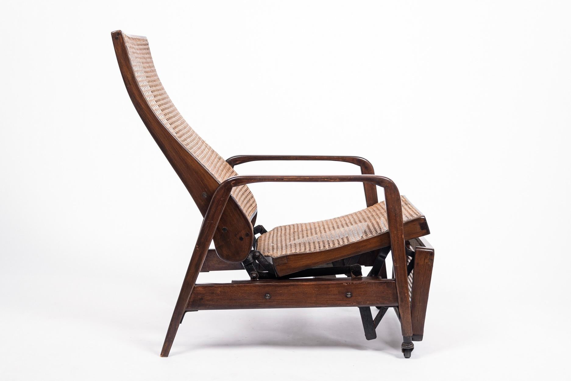 reclining cane chair