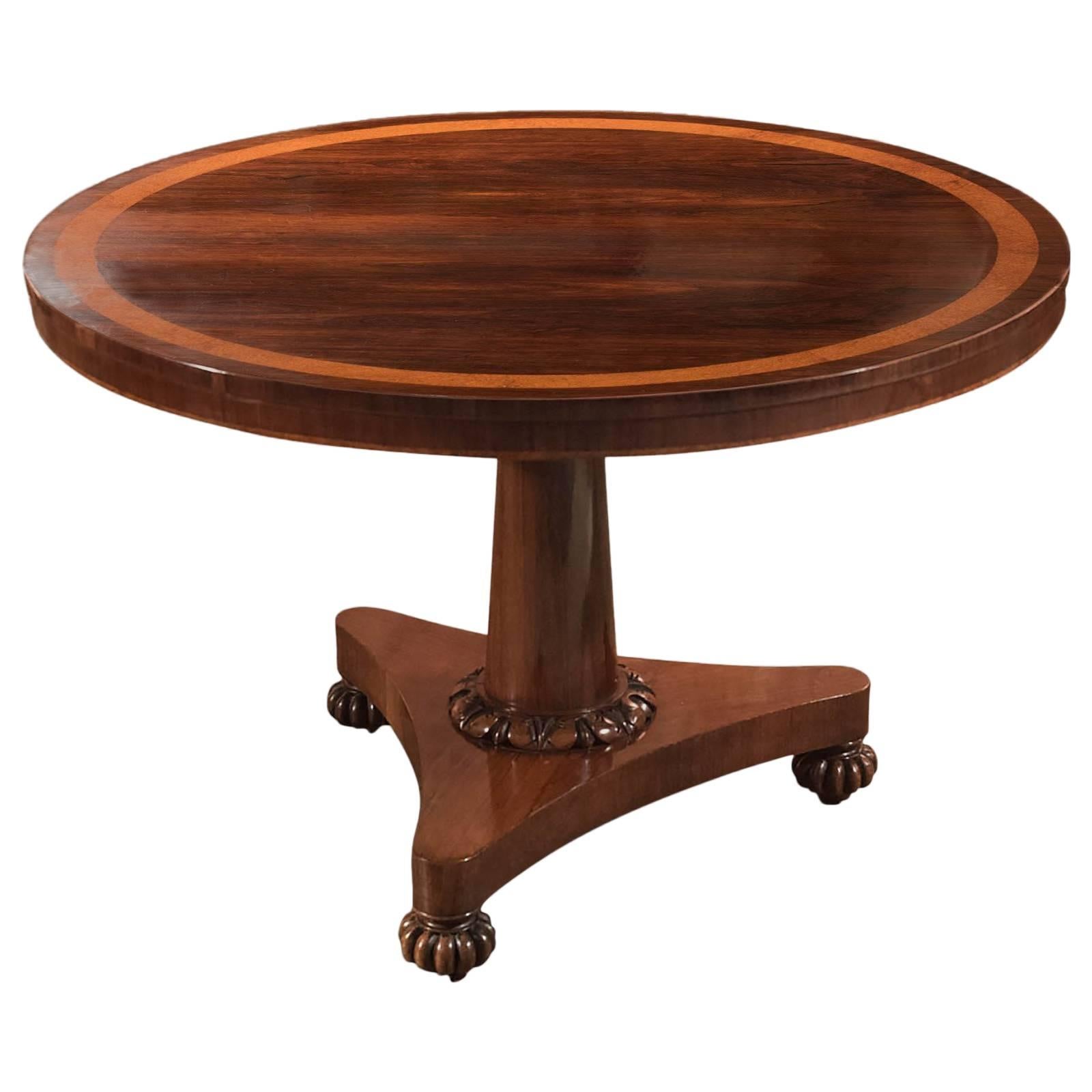 Antique Breakfast Table, William IV Rosewood Tilt-Top