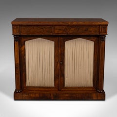 Antique Breakfront Book Cabinet, English, Chiffonier, Sideboard, William IV