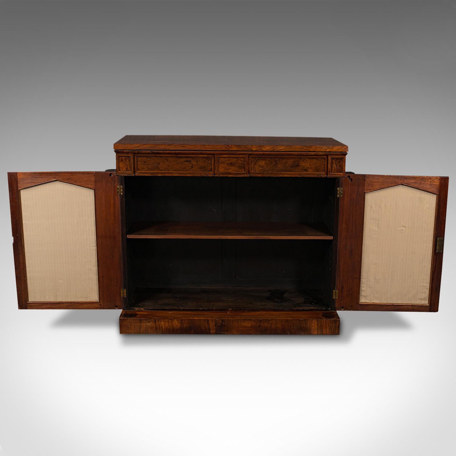 British Antique Breakfront Book Cabinet, English, Chiffonier, Sideboard, William IV