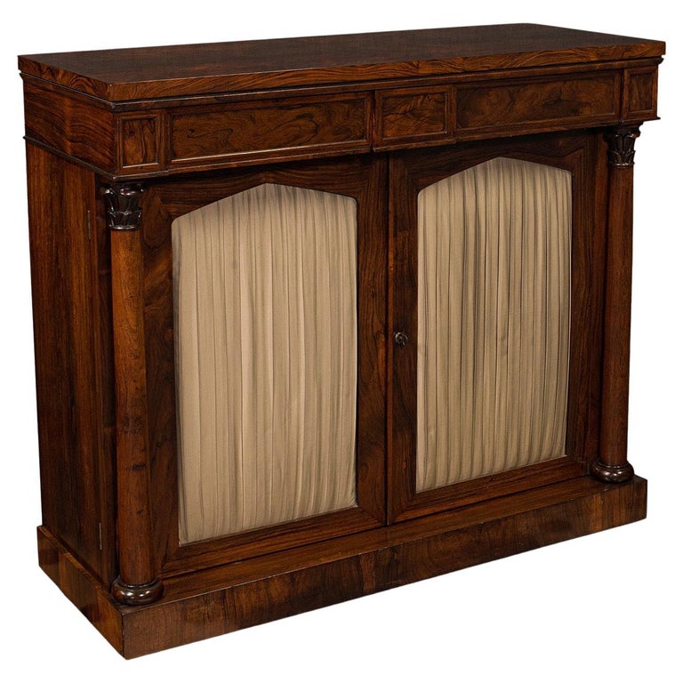 Antique Breakfront Book Cabinet, English, Chiffonier, Sideboard, William IV  For Sale at 1stDibs