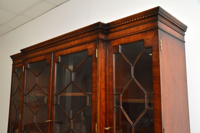 Antique Breakfront Bookcase For Sale at 1stDibs