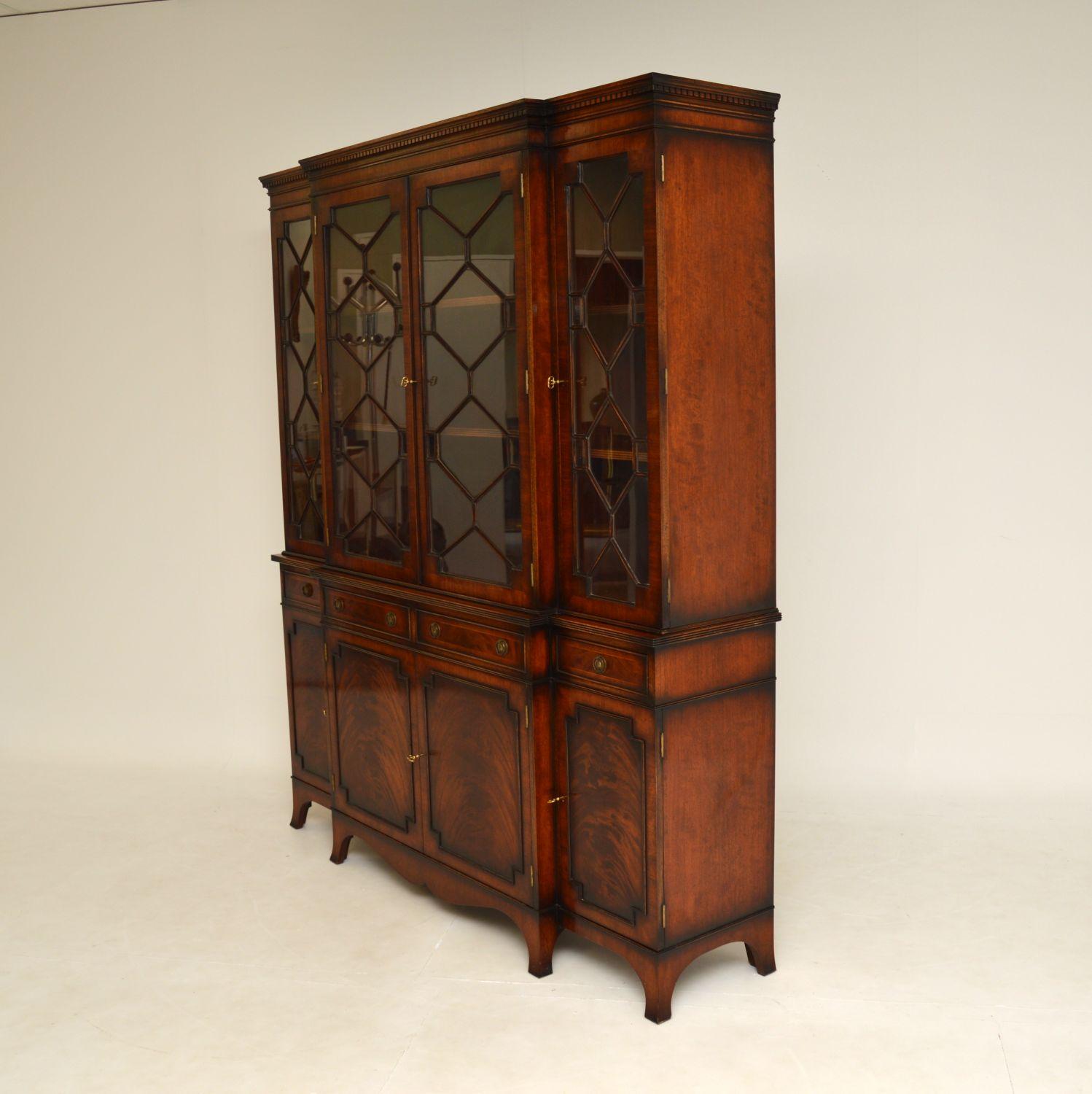 antique breakfront bookcases