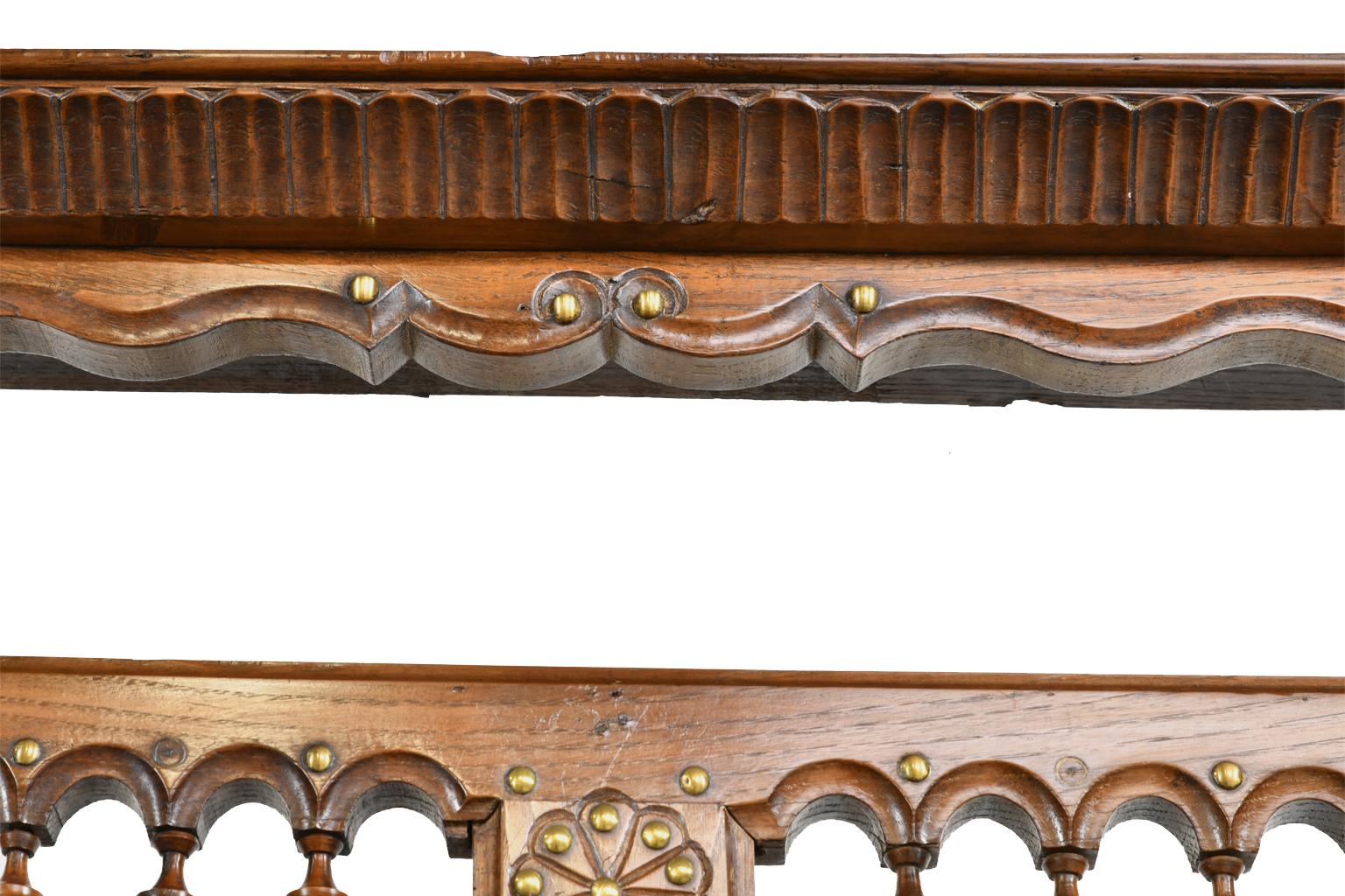 Antique Breton Buffet-Vaisselier/French Cupboard in Chestnut with Open Rack 7